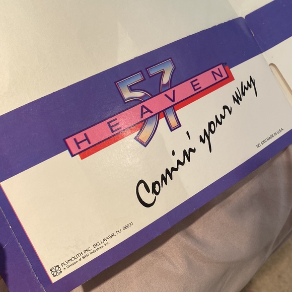 VTG 1985 school paper binder portfolio w 1957 Heaven Corvette - Picture 5 of 6